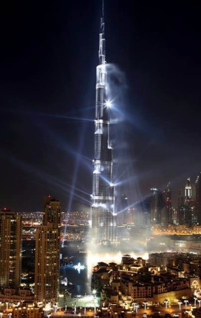 Burj Khalifa luzes de xenonio